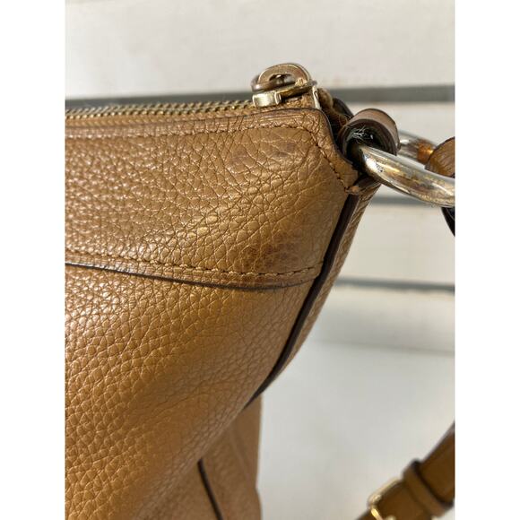 COACH F76668 SMAL TAN BROWN PEBBLED LEATHER CROSSBODY BAG - Picture 9 of 16
